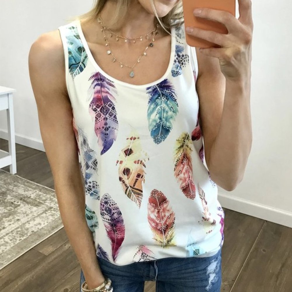 Feather Tank - Beautiful Blend of Colors